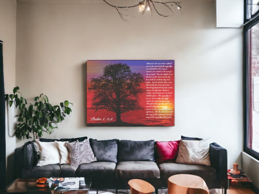 Psalm 1: 2,3 22 x 28 Wall Poster