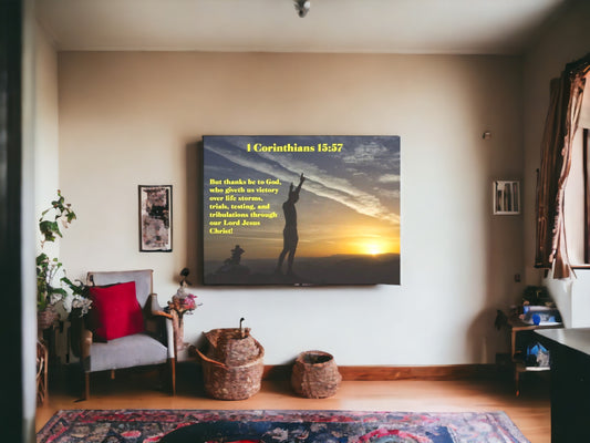 1 Corinthians 15:57 22 X 28 Wall Poster