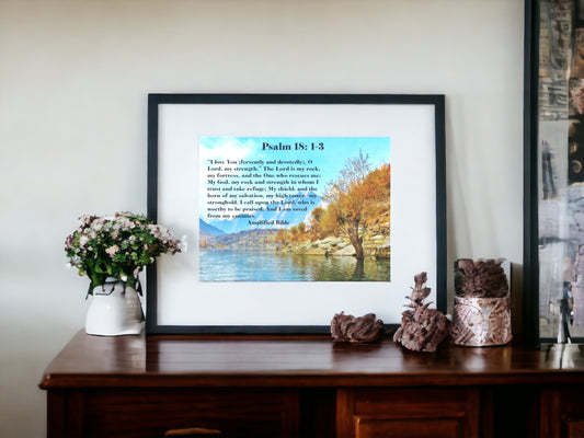 Psalm 18: 1-3 22 x 28 Wall Poster