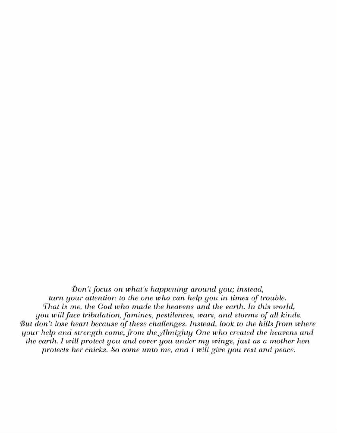 Encouragement From God