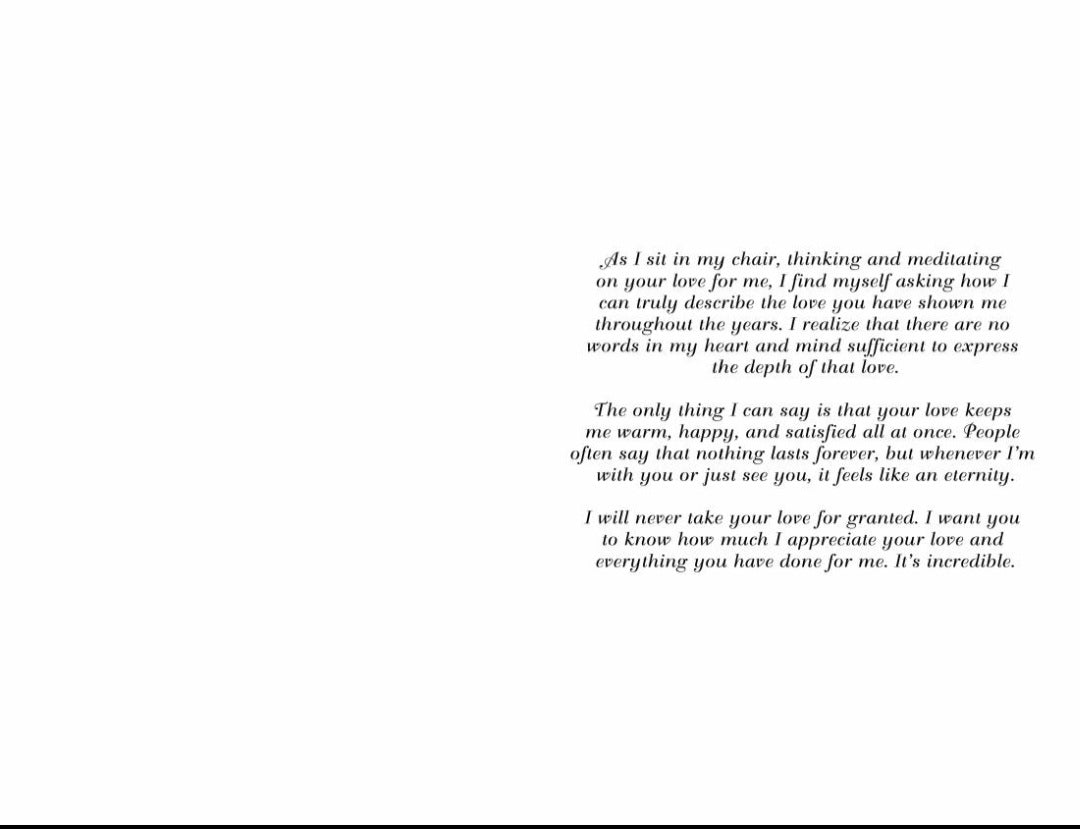 I Appreciate Your Love