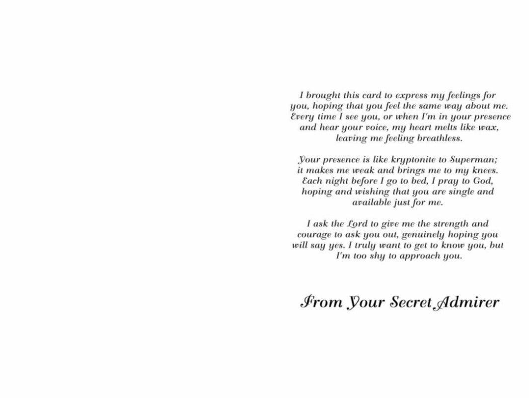 My Secret Admirer