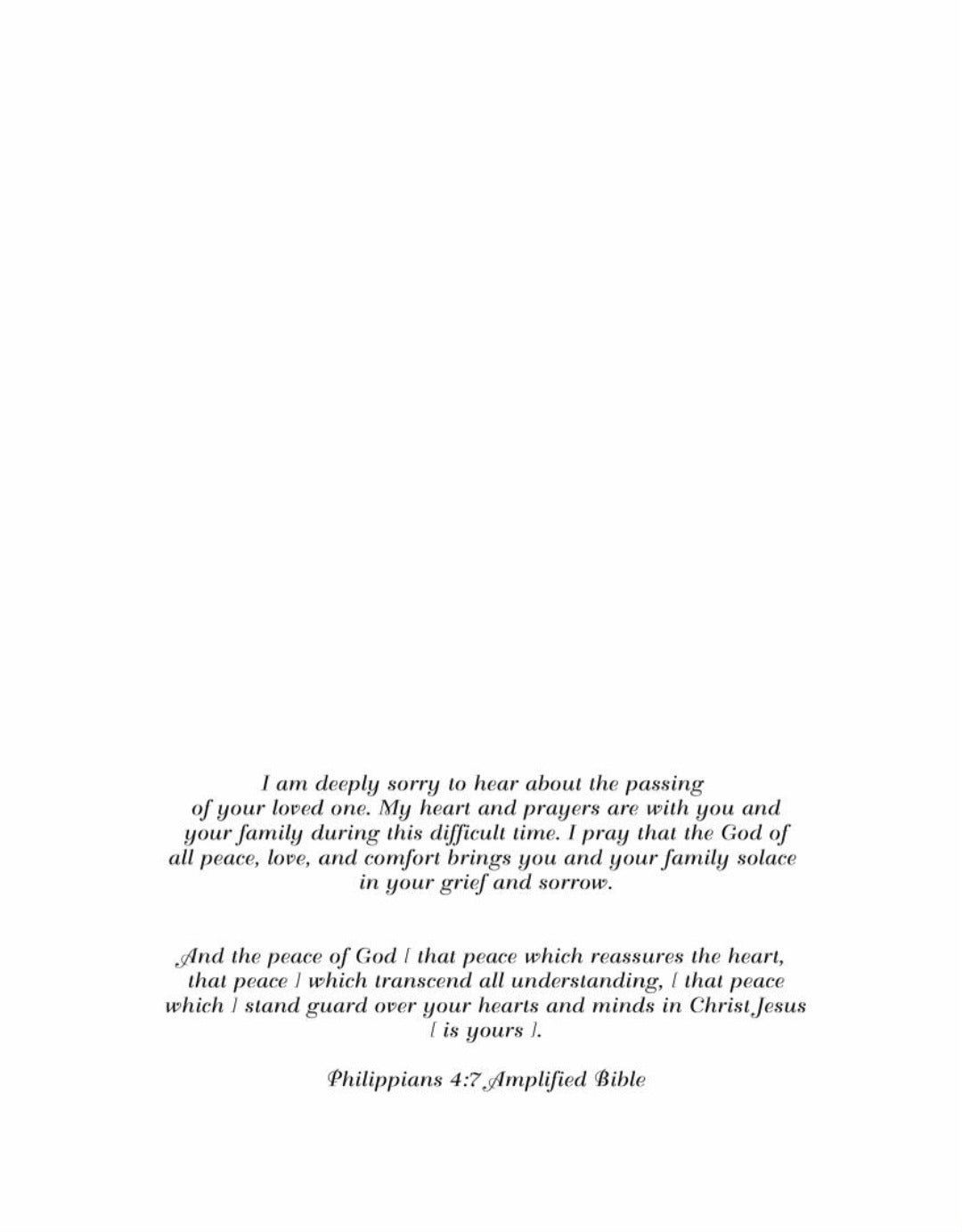 With Deepest Sympathy Because I Care #4