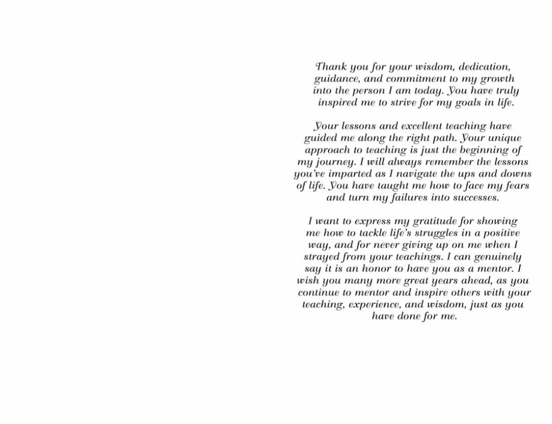 Thank you for Being My Mentor #05