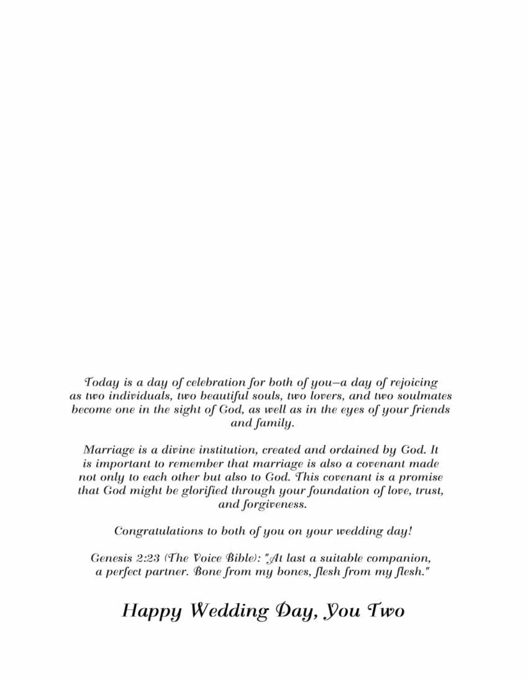 A Very Special Day When Two Flesh Become One #011