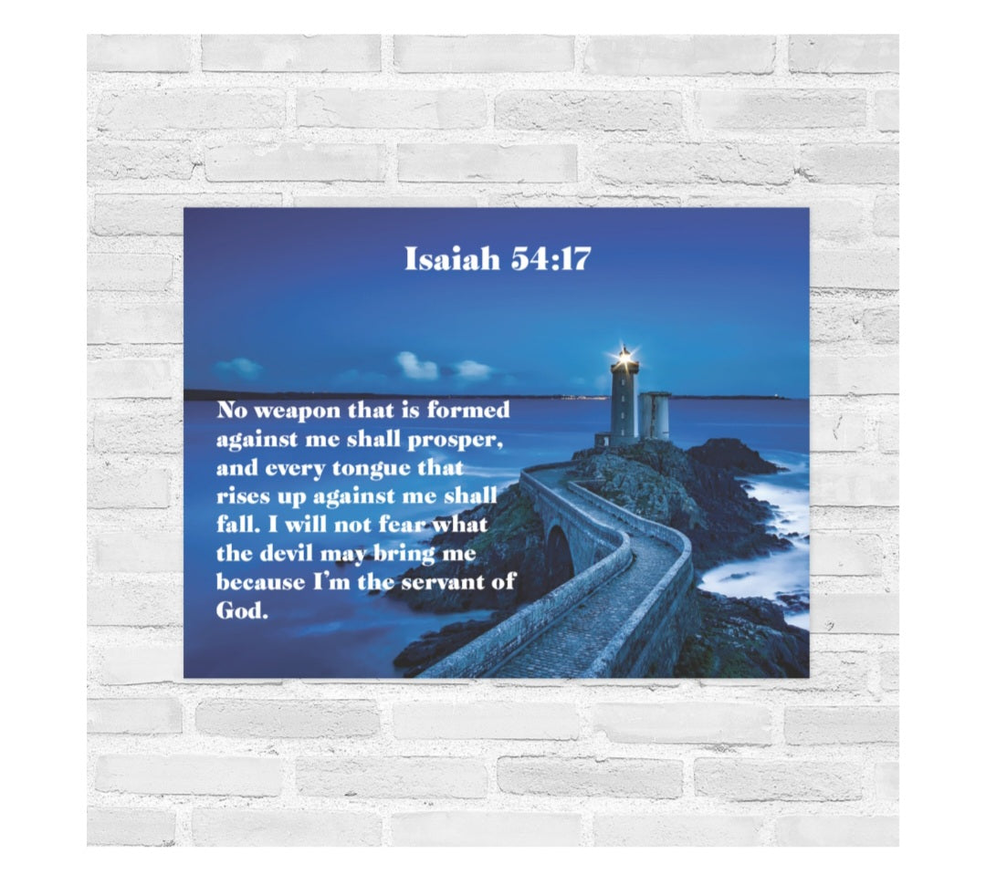 Isaiah 54:17 22 x 28 Wall Poster