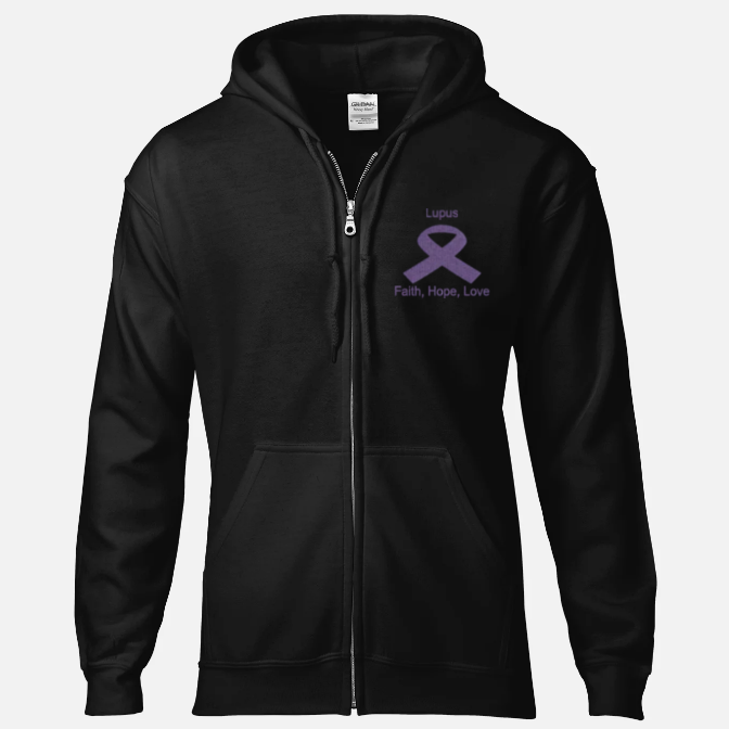 Lupus Zip Hooded Sweatshirt / Faith, Hope, Love