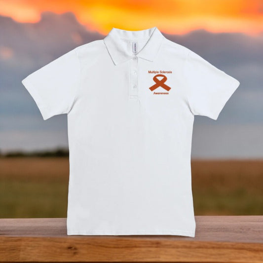 Women Polo Multiple Sclerosis Shirt- Awareness