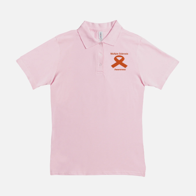 Women Polo Multiple Sclerosis Shirt- Awareness