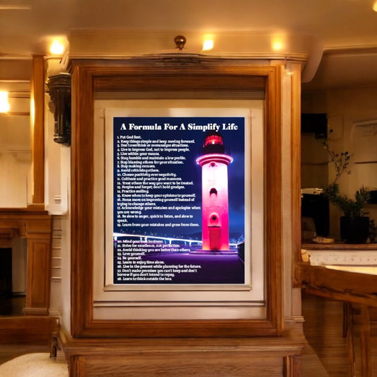 A Formula For A Simplify Life 22 X 28 Wall Poster