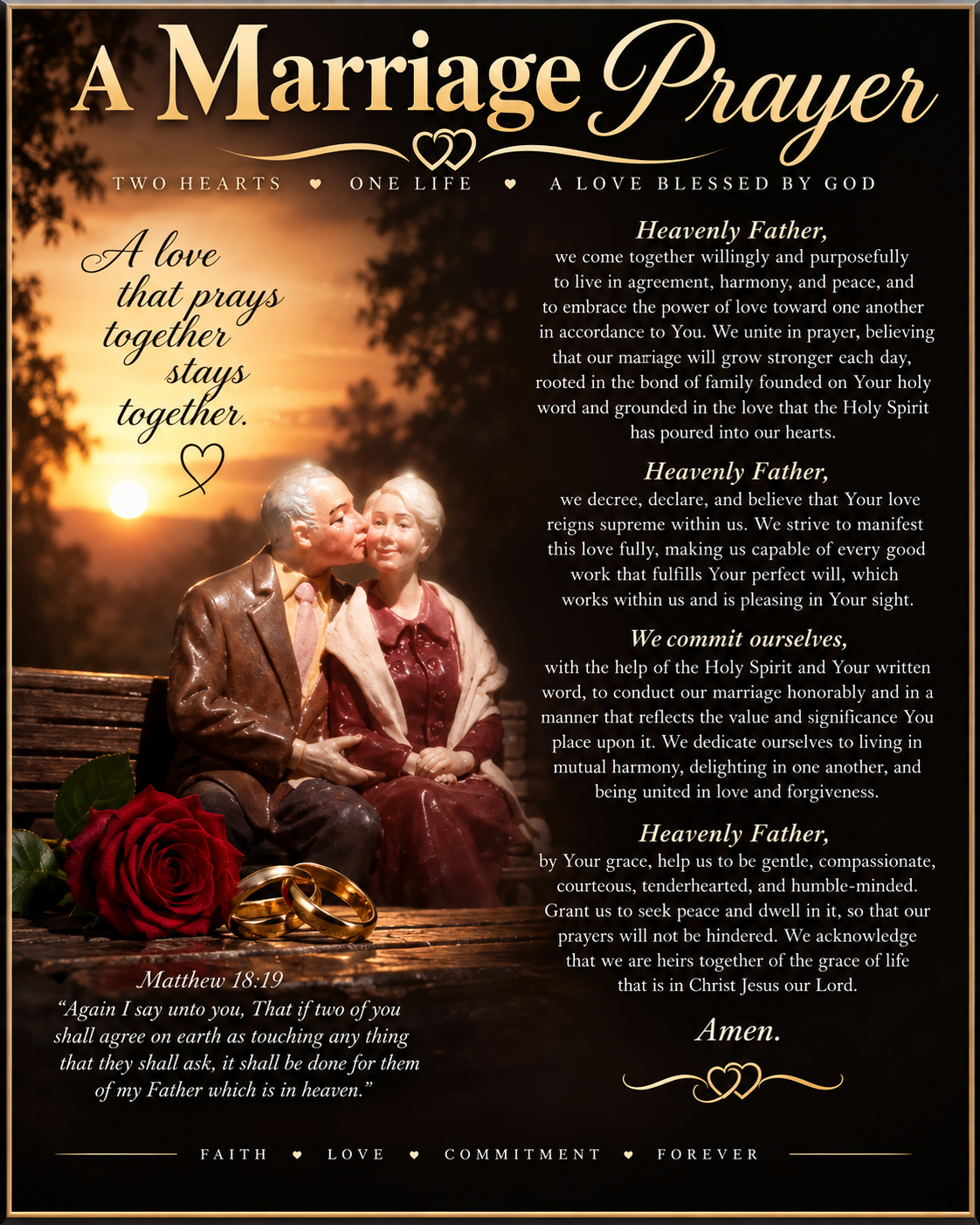 A Marriage Prayer - 18 x 28 Wall Poster