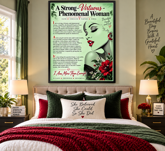 A Strong - Virtuous - Phenomenal woman 18 x 28 Wall Poster