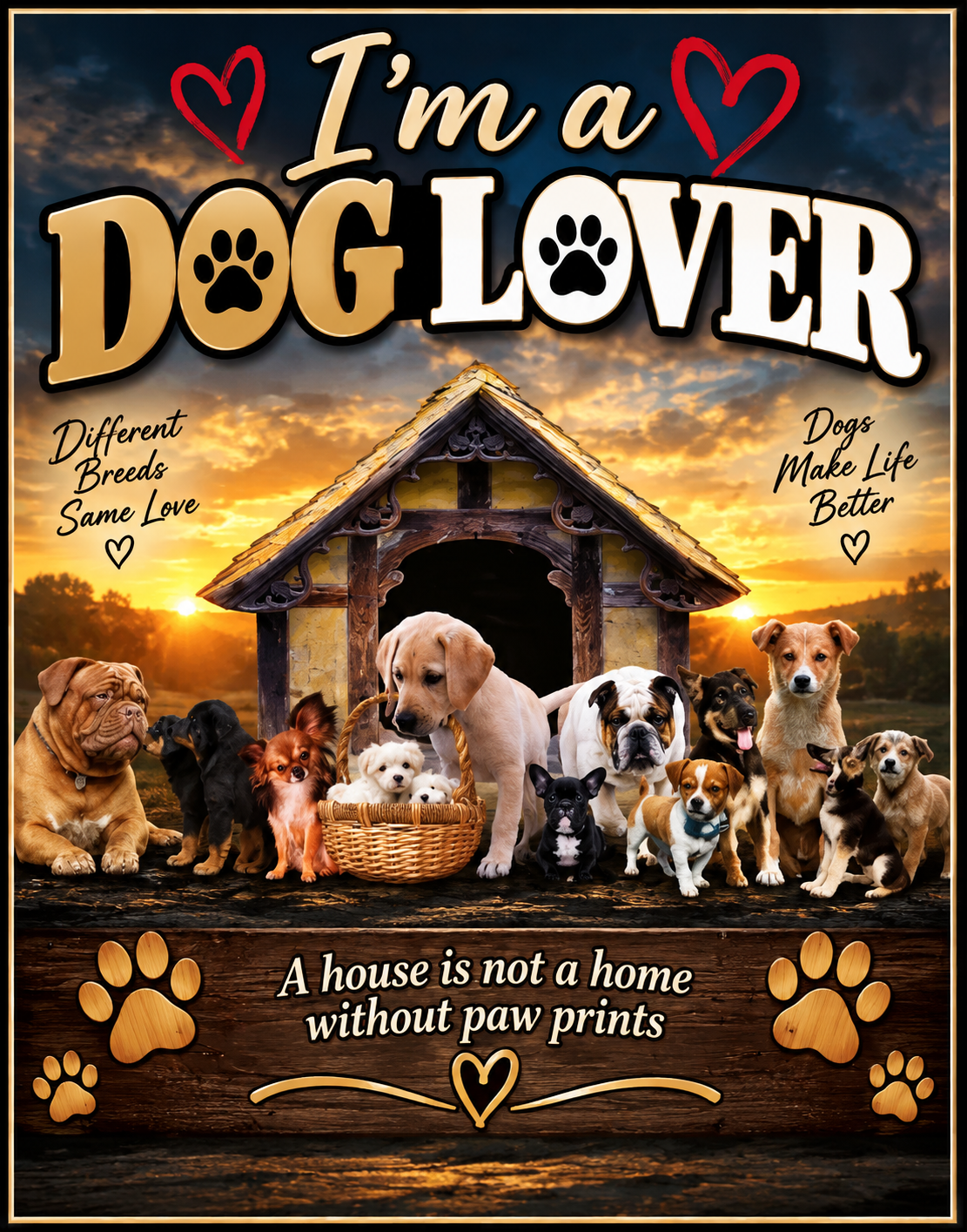 Dog Lovers 18x28 Wall Poster