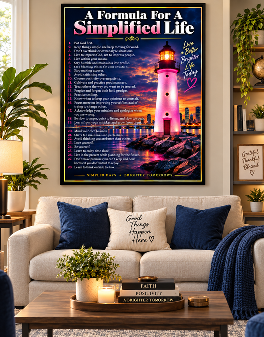 A Formula For A Simplified Life 18 X 28 Wall Poster