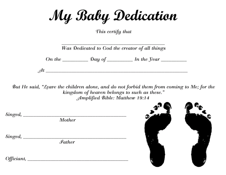 My Baby Dedication Instant Digital Download #02