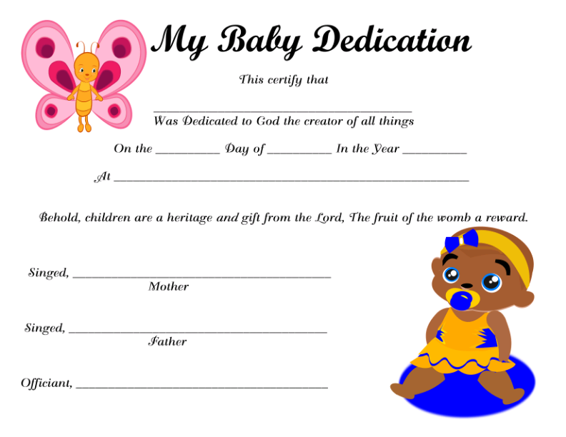 My Baby Dedication Instant Digital Download #07