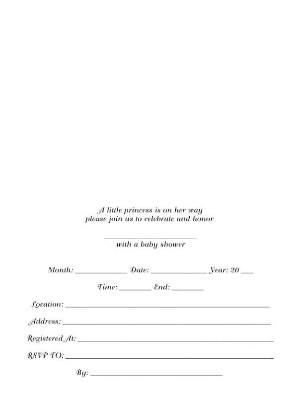 Baby Shower Invitation Cards It's A Girl #03