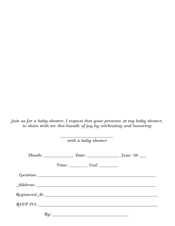 Baby Shower Invitation Cards Boy/Girl #05