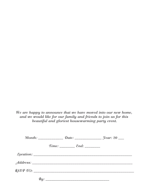 Housewarming Party Invitation Cards #01