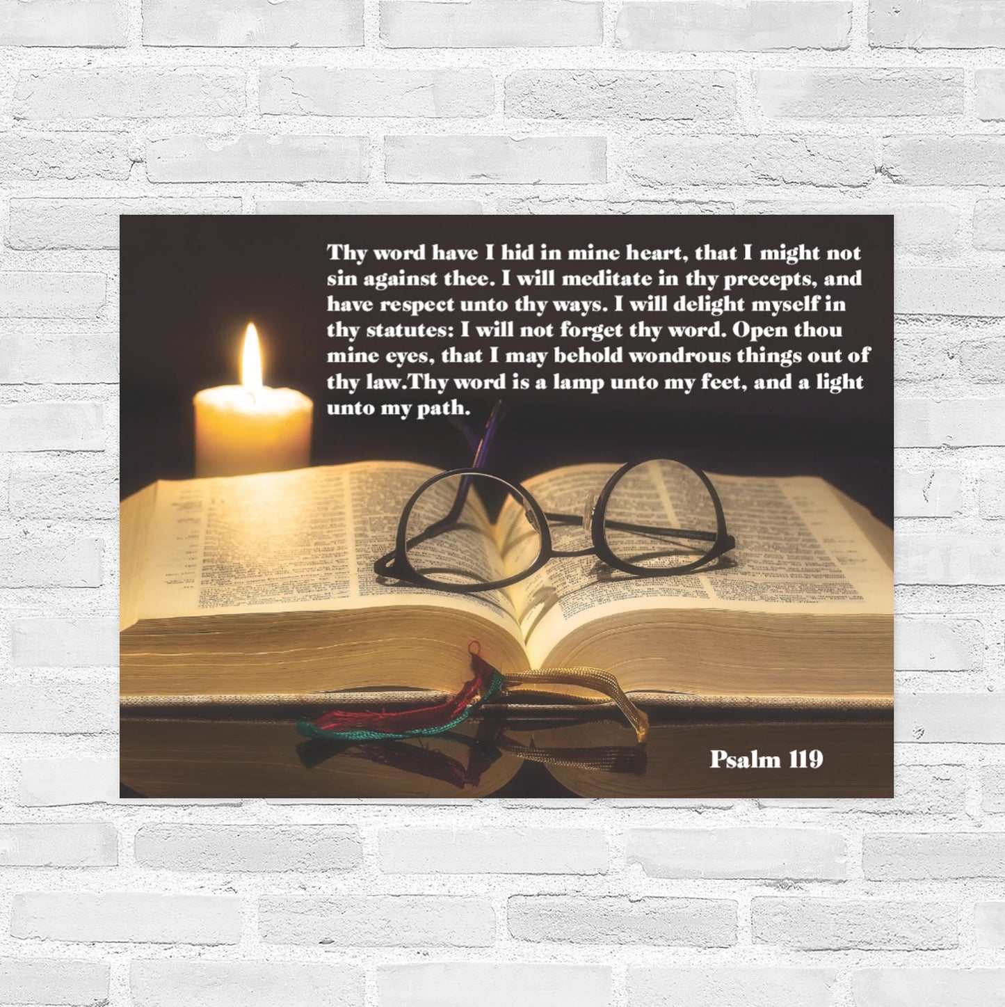 Psalm 119 22 x 28 Wall Poster