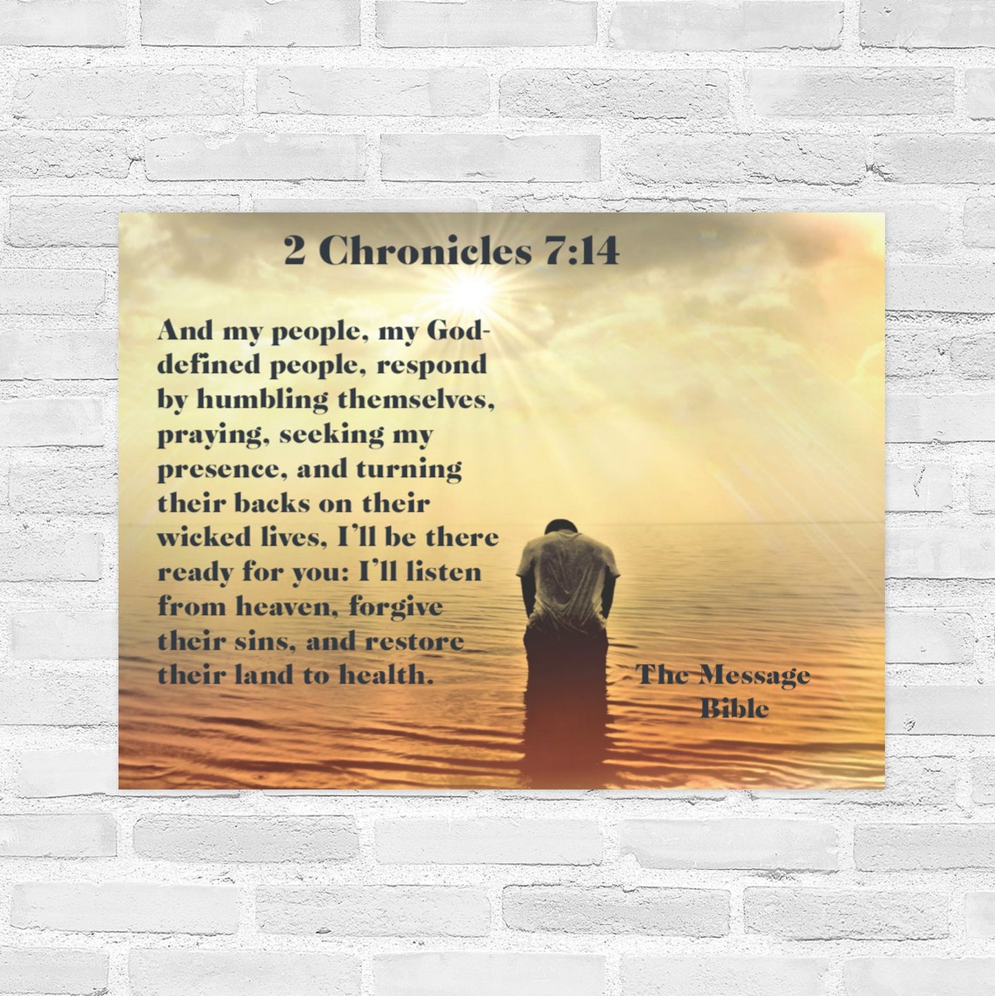 2 Chronicles 7:14 22 X 28 Wall Poster