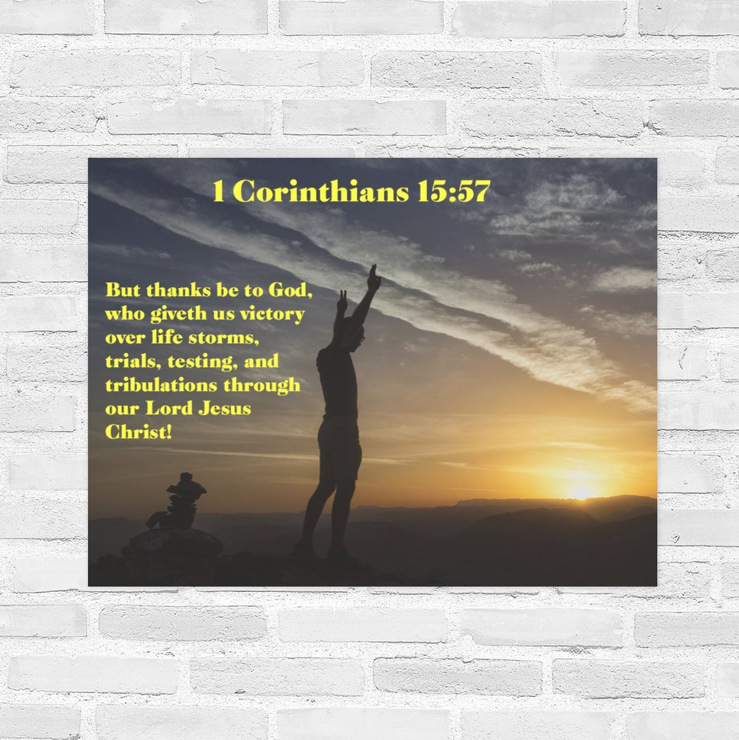 1 Corinthians 15:57 22 X 28 Wall Poster
