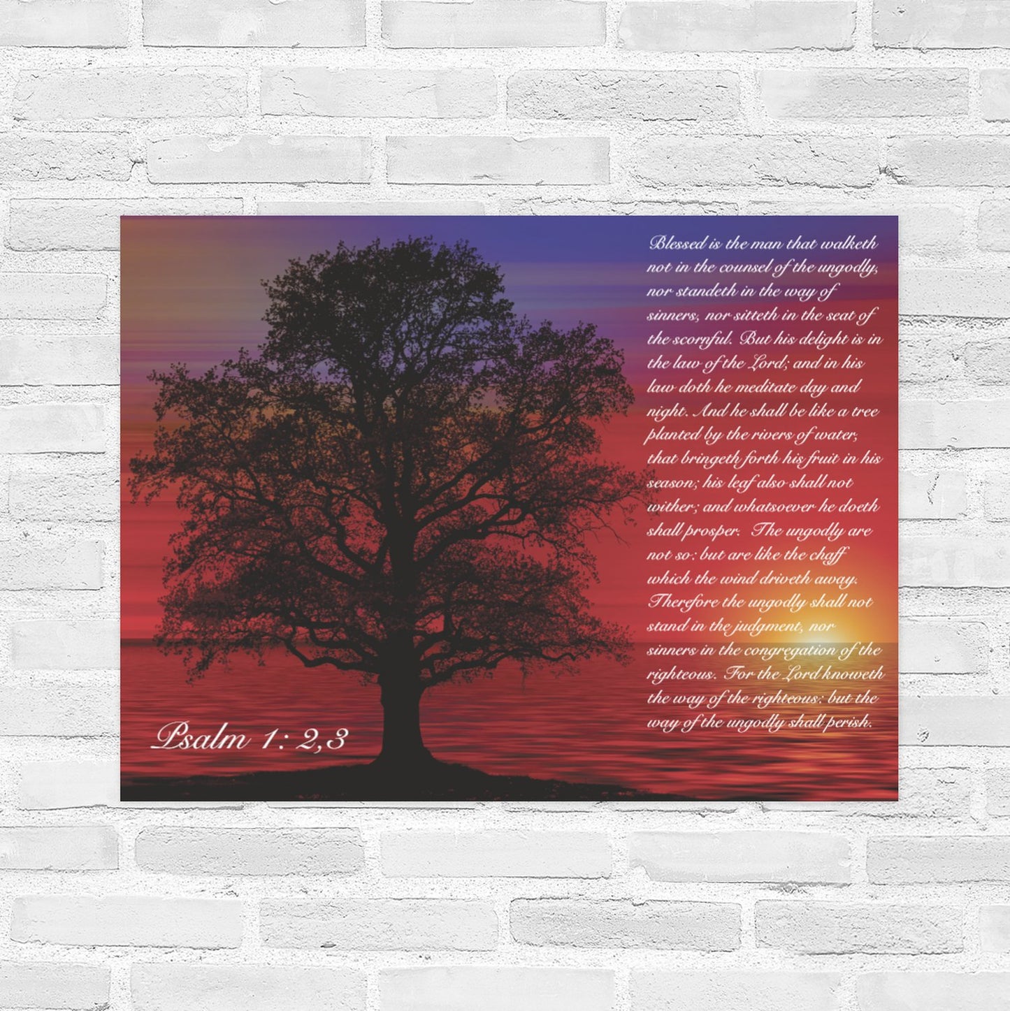Psalm 1: 2,3 22 x 28 Wall Poster