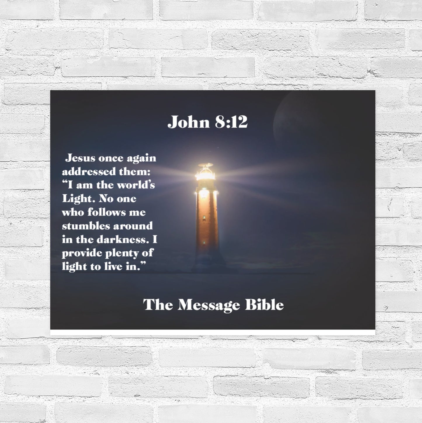 John 8:12 22 x 28 Wall Poster