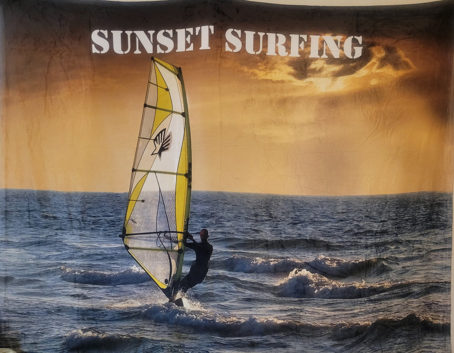 Sunset Surfing 60 x 80 Fleece Blanket