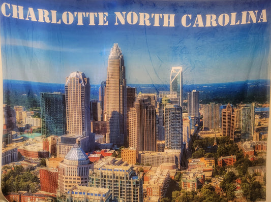 Charlotte North Carolina 60 x 80 Fleece Blanket