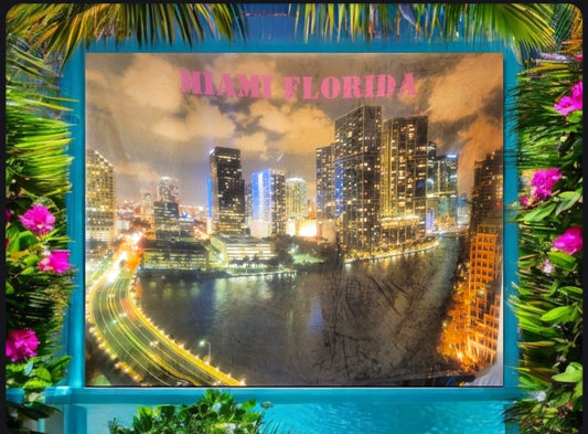 Miami Florida 60 x 80 Fleece Blanket