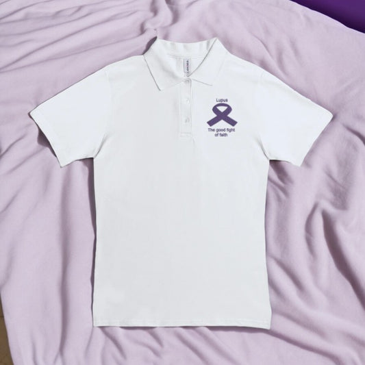 Women Polo Lupus Shirt-The Good Fight Of Faith