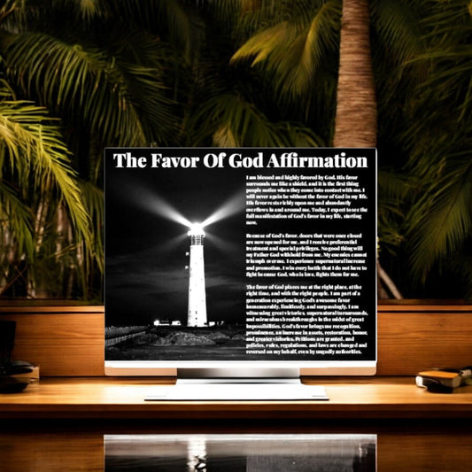 The Favor Of God Affirmation    22 x 28 Wall Poster