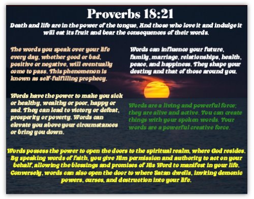 Proverbs 18:21  22 x 28 Wall Poster