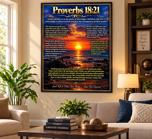 Proverbs 18:21  18 x 28 Wall Poster
