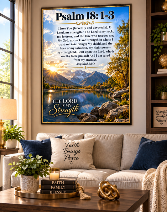 Psalm 18: 1-3 18 x 28  Wall Poster