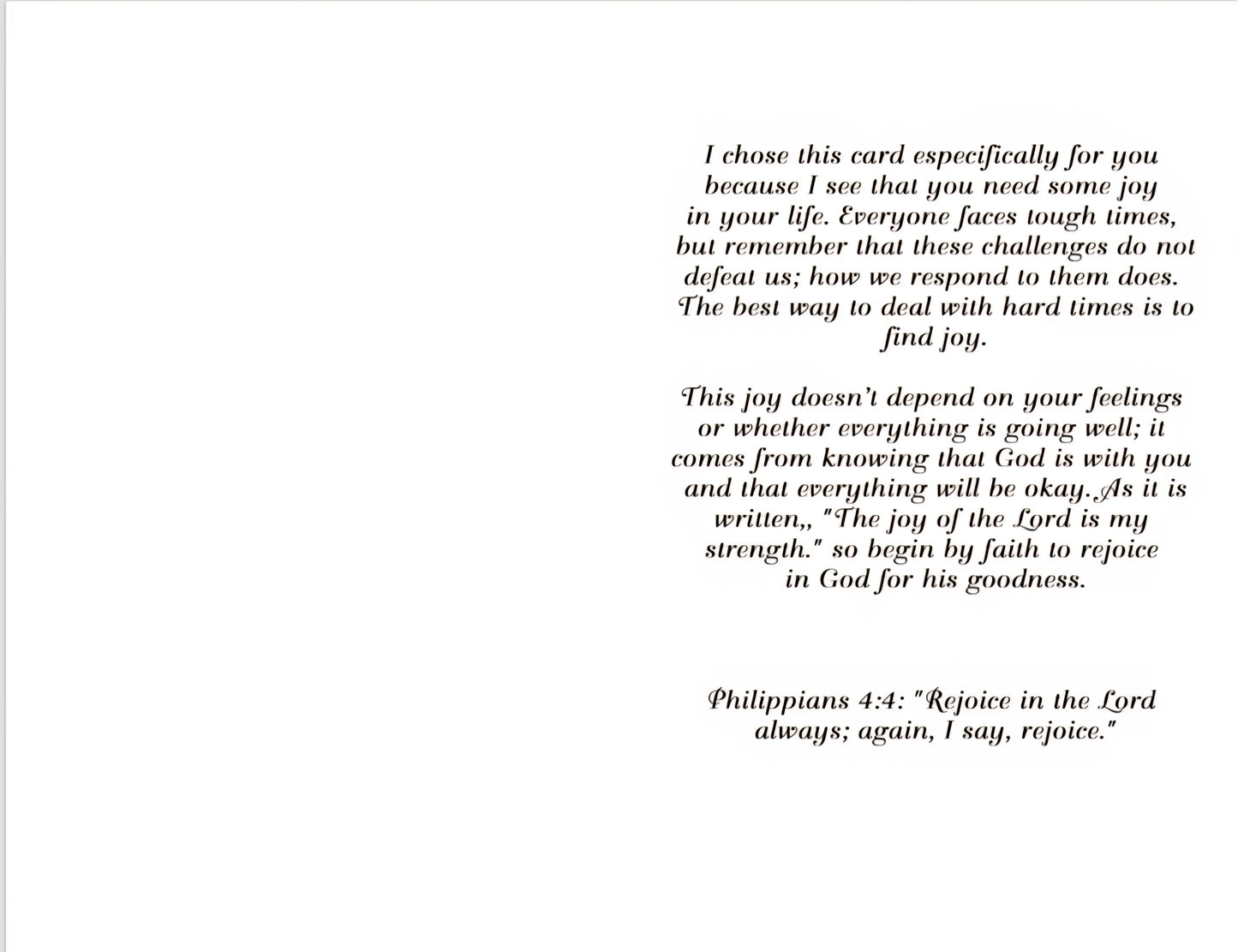 A Word of Encouragement