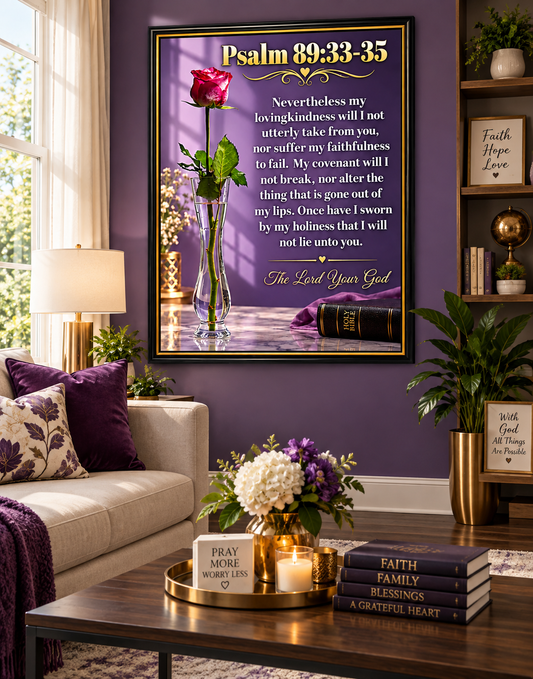Psalm 89:33-35 18 x 28 Wall Poster