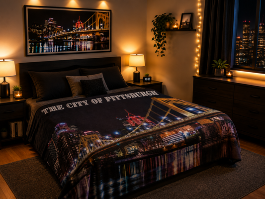 The City Of Pittsburgh 60 x 80 Fleece Blanket