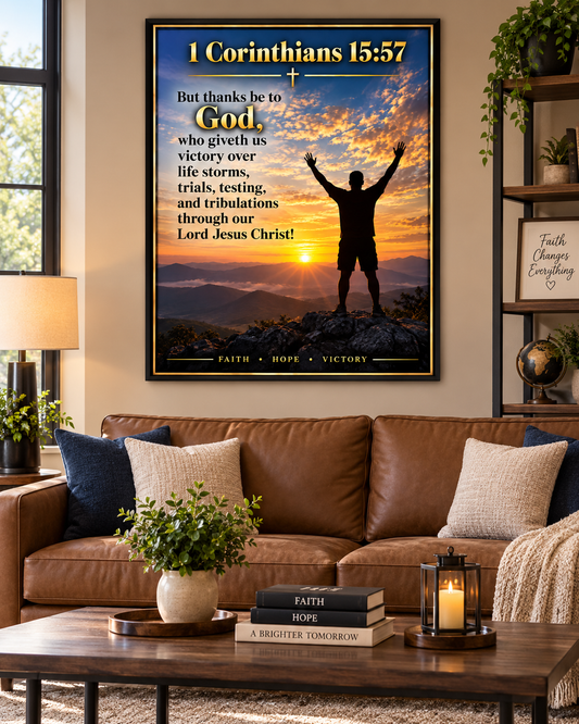 1 Corinthians 15:57      18 X 28  Wall Poster