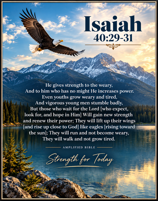 Isaiah 40: 29 - 31  18 x 28 Wall Poster