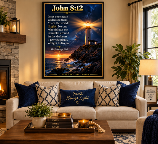 John 8:12        18 x 28 Wall Poster