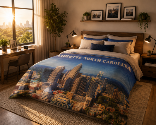 Charlotte North Carolina 60 x 80 Fleece Blanket