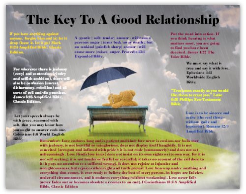 The Key To a Good Relationship 22 x 28 Wall Poster