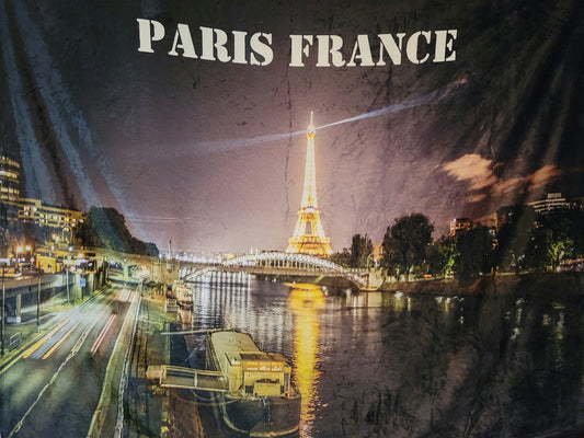 Paris France 60 x 80 Fleece Blanket