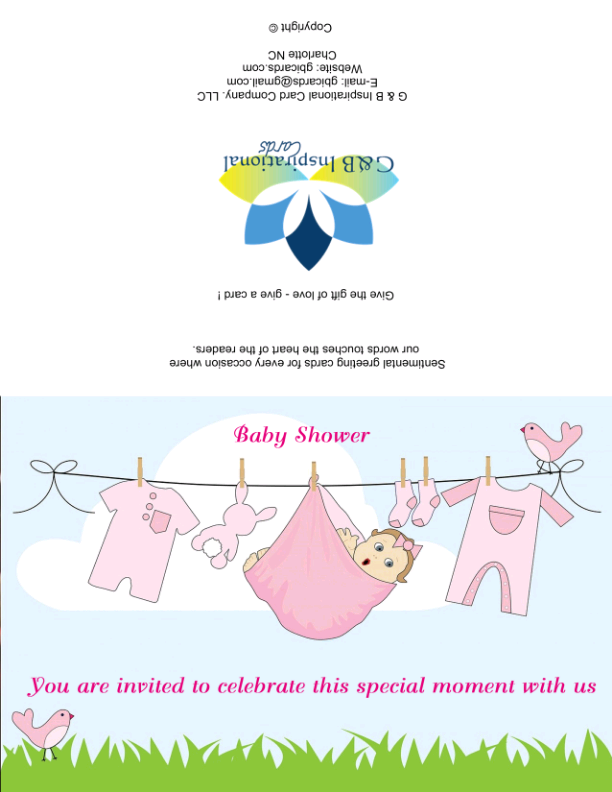 Baby Shower Invitation Cards It's A Girl #03
